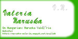 valeria maruska business card